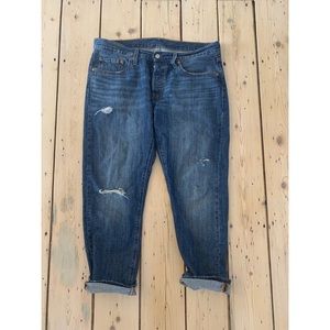 Distressed Levi’s 501’s